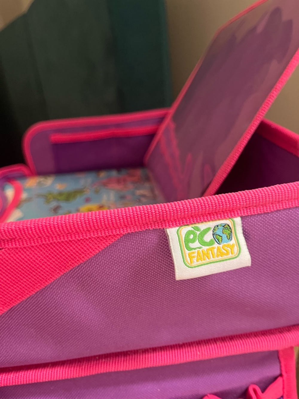 Kids Travel Activity Tray and Storage Caddy - Pink and Purple - Picture 3 of 5